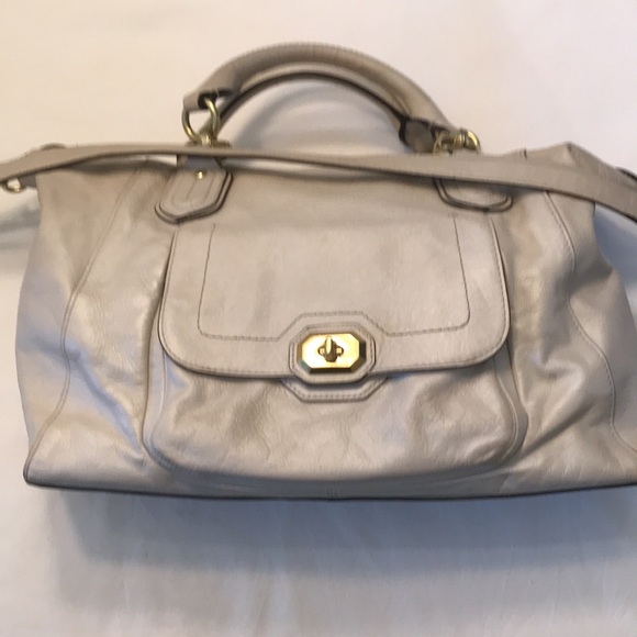 COACH Large Leather Satchel Shoulder Bag - Campbell Turnlock F25508 - Picture 2 of 11